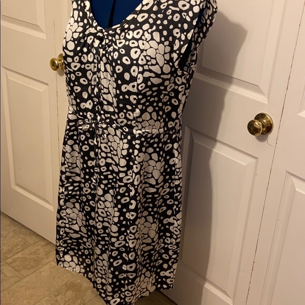 Old navy animal print black & white dress large - Picture 2 of 8